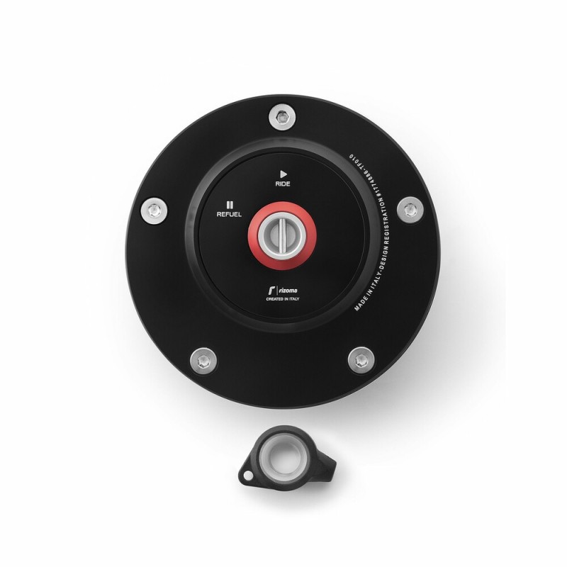 Rizoma Locking Fuel Cap | Black | Kawasaki Models (ZX-10R / ZX-6R